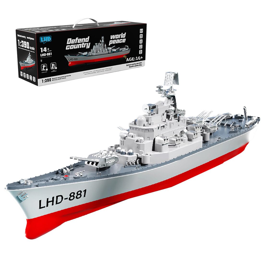 Amazon.com: YounggDiy RC Battleship Model, 2.4G RC Electric High