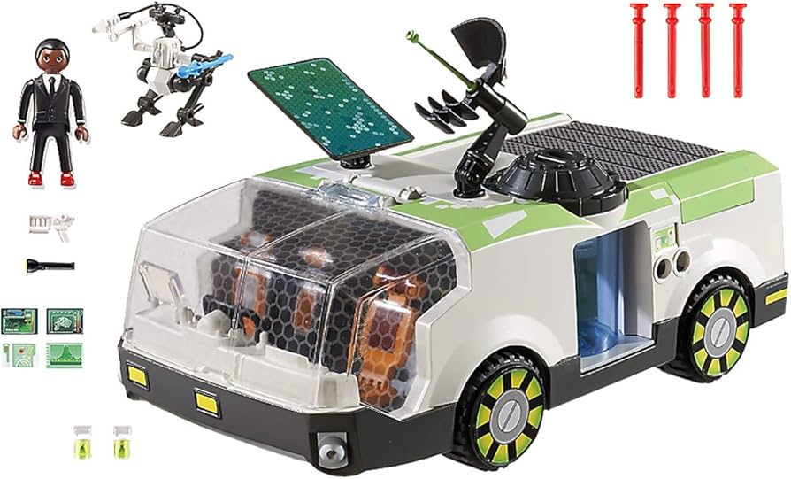 Amazon.com: Playmobil Super 4 Techno Chameleon with Gene Building