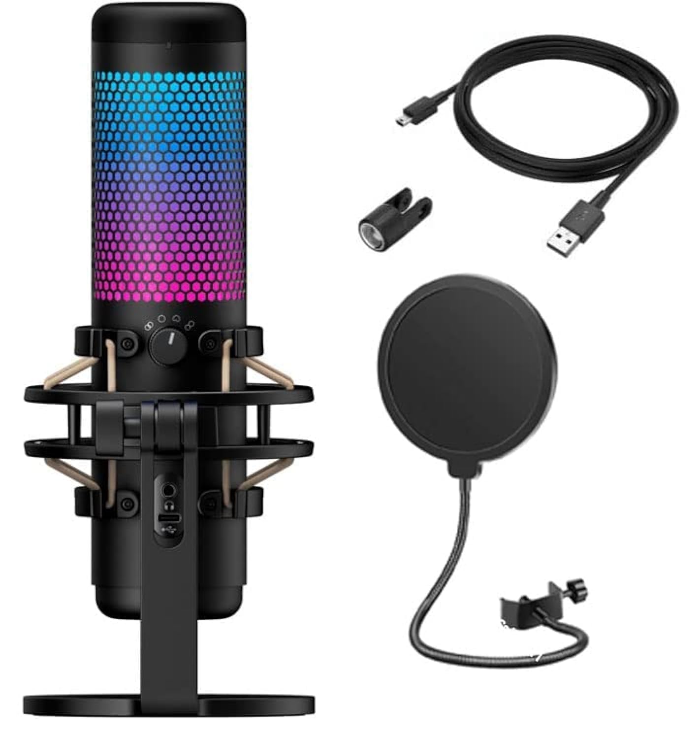 Amazon.co.jp: HyperX QuadCast S - RGB USBコンデンサーマイク PC PS4
