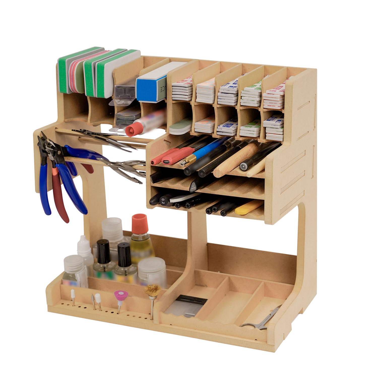 Amazon.com: Bucasso Wooden Model Kit Organizer Rack with MDF