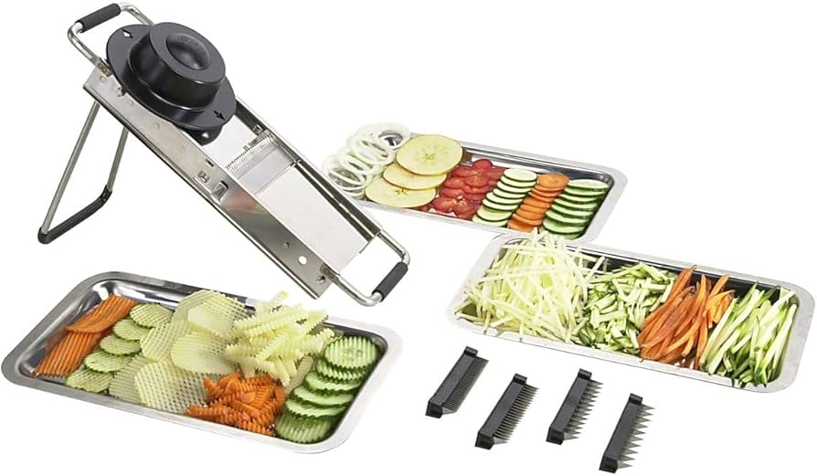 Amazon | Bron Chef's マンドリンスライサー 安全足と4枚の刃付き