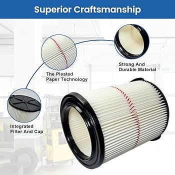 Amazon.com: 2 Pack 38754 Filters for Shop Vac Wet Dry 5 to 20