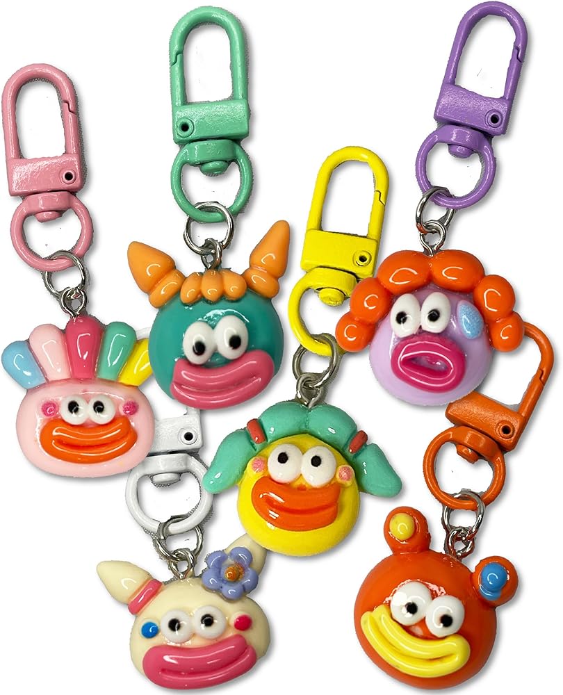 Amazon.co.jp: [SHOP SHIMATARO] ファニーフェイス 顔 キーホルダー 6