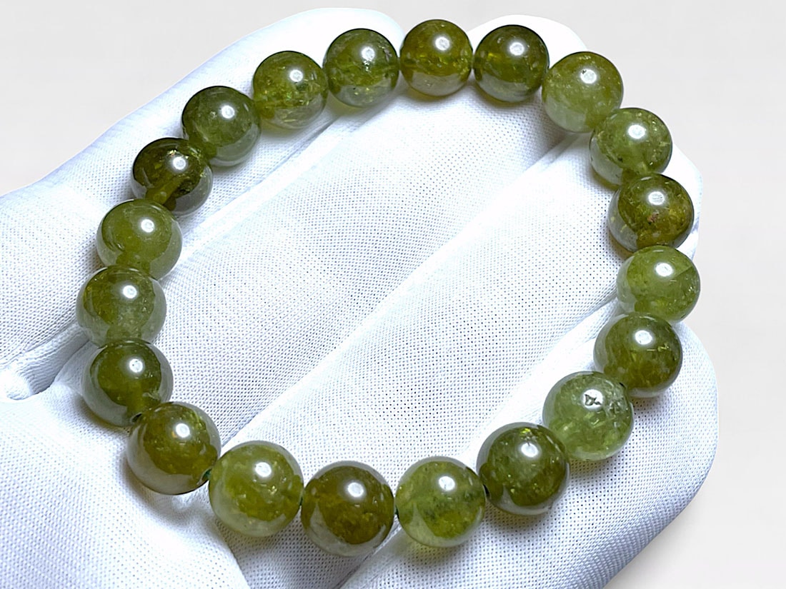 グリーンガーネット 9mm ブレスレット / Grossular Garnet