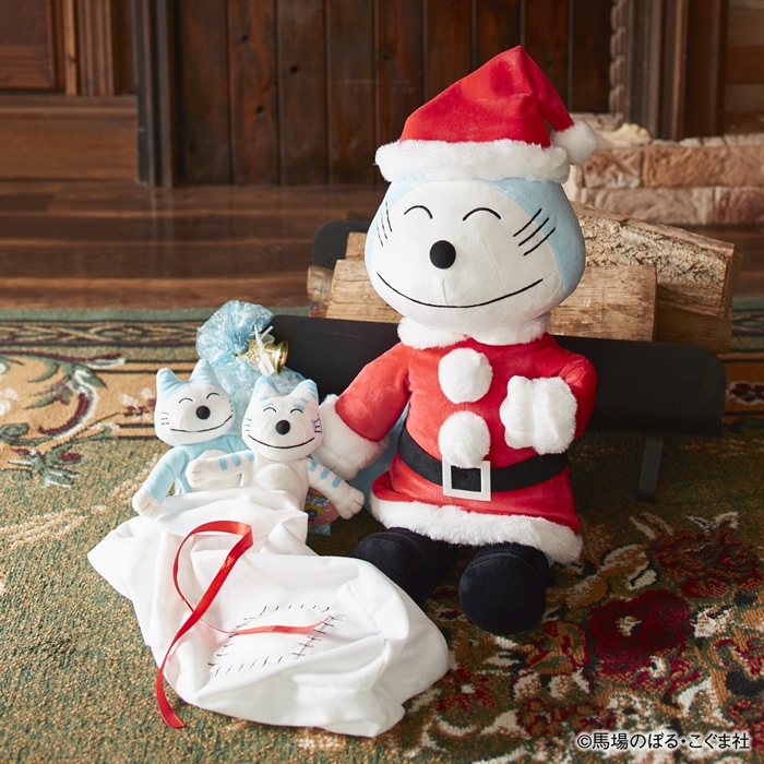 当店オリジナル】 11ぴきのねこ サンタ L ブルー|【ぬいぐるみの