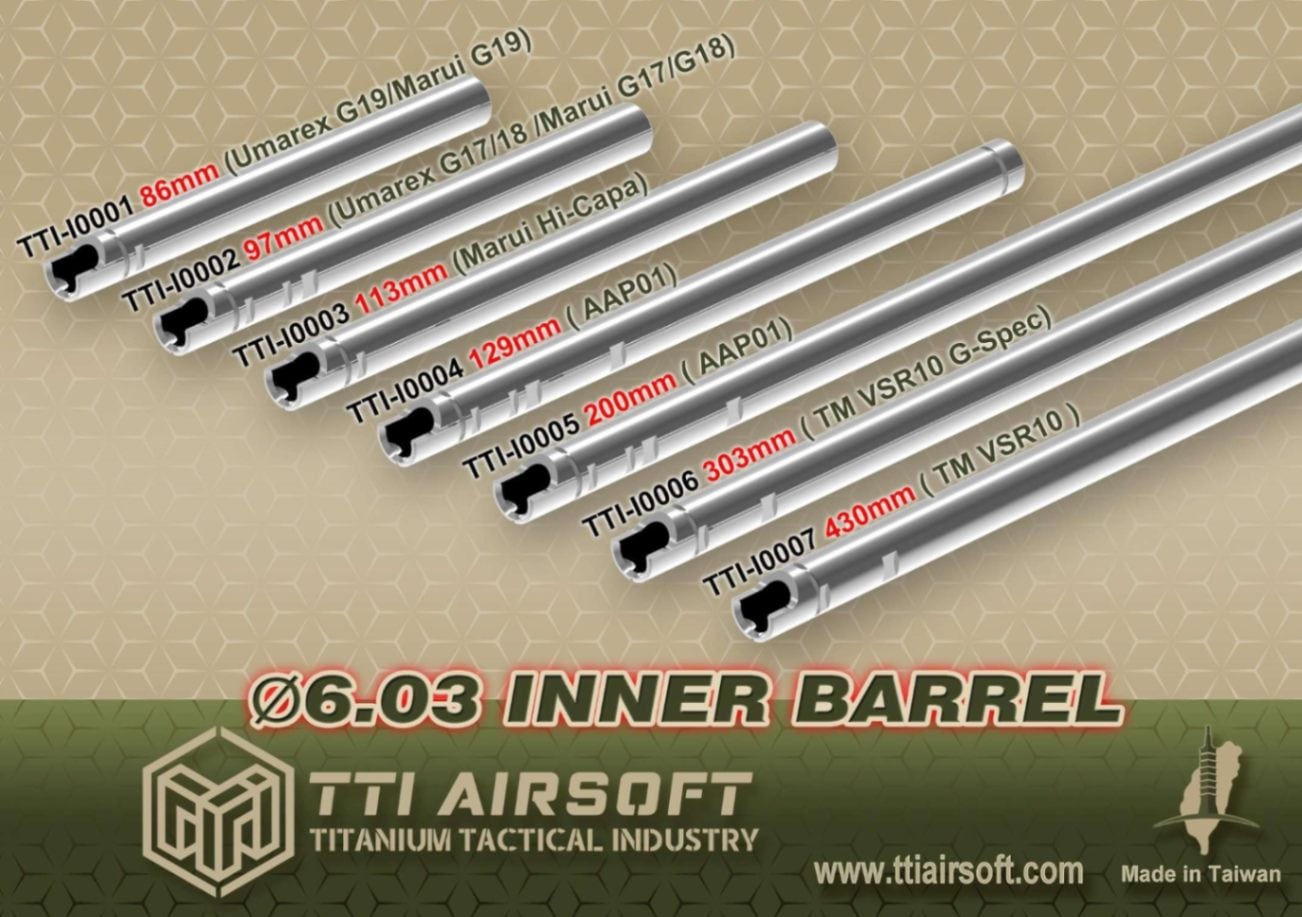 TTI Airsoft マルイ グロック17/6.03mmインナーバレル-97mm