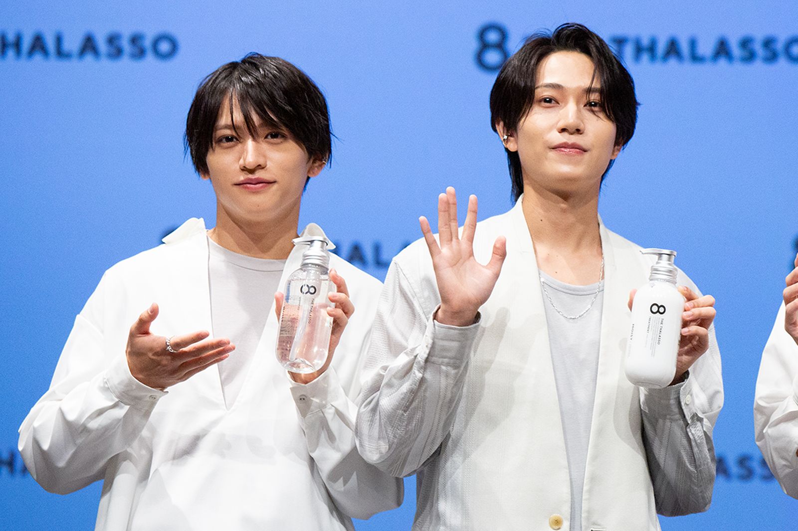 timeleszの新メンバー5人が「エイトザタラソ」新CMに登場 髪をかきあげ