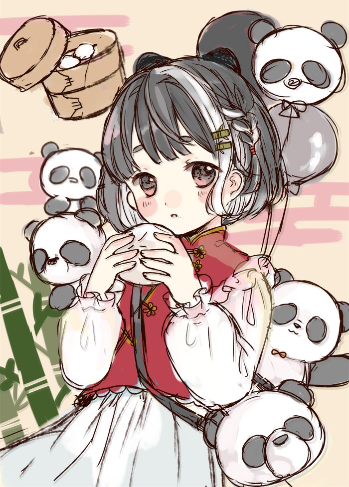 ぱんだこちゃん#パンダ#イラスト#創作 」|ちくわてんのイラスト