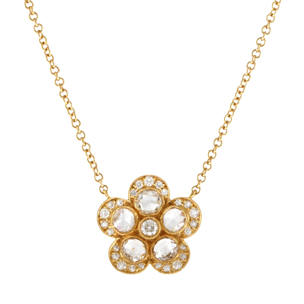 Tiffany & Co. Tiffany Garden Flower Necklace 18 Gold K18 Pink Gold