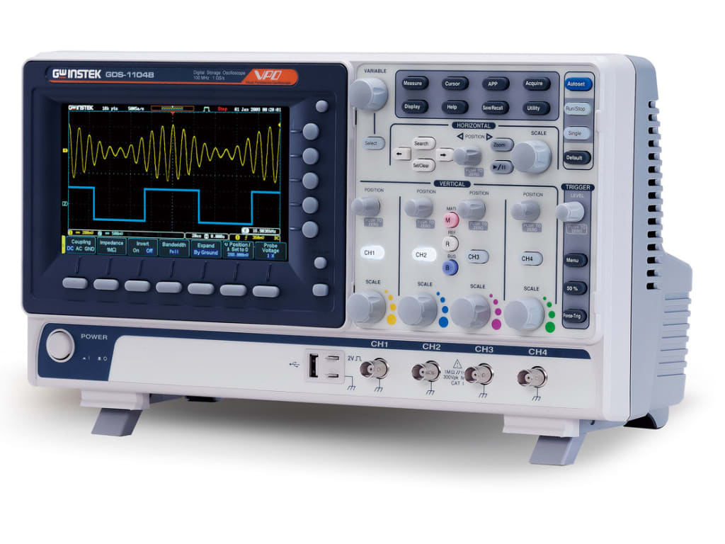 Instek GDS-1104B 100MHz, 4-Channel, Digital Storage Oscilloscope