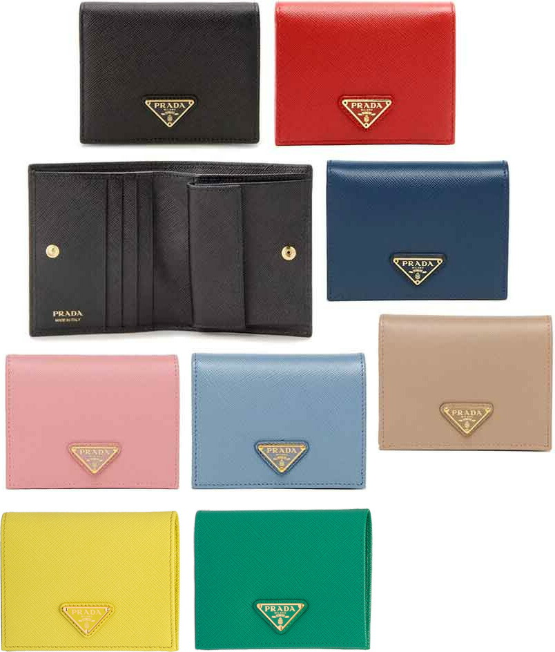 楽天市場】PRADA プラダ 小銭入れ付き3つ折り財布三角ロゴプレート