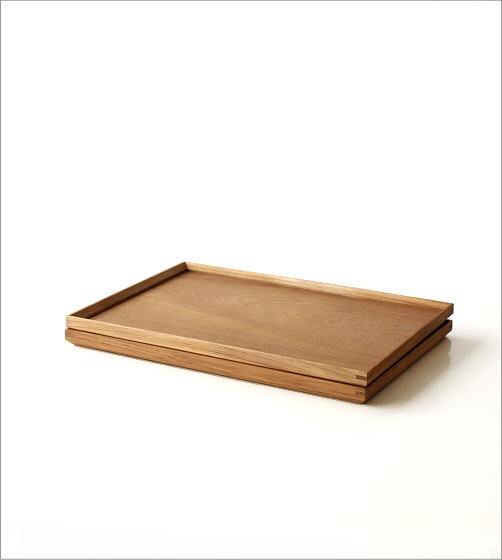 トレー トレイ 木製 お盆 チーク材 天然木 シンプル 木目 カフェ 北欧