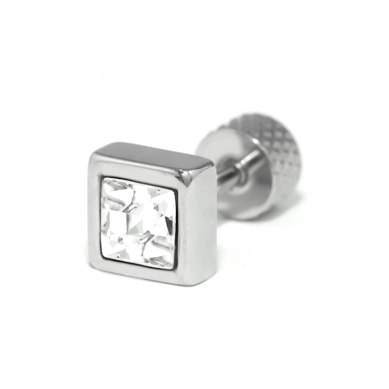 凛 RIN 軟骨ピアス 16G ボディピアス 四角 スクエア ジュエル