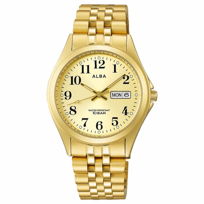 セイコー アルバ 腕時計 SEIKO ALBA 時計 メンズ シャンパンゴールド