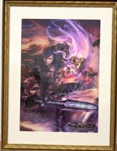 アサヒ飲料×神撃のバハムート イラストポスター サイン入り 非売品