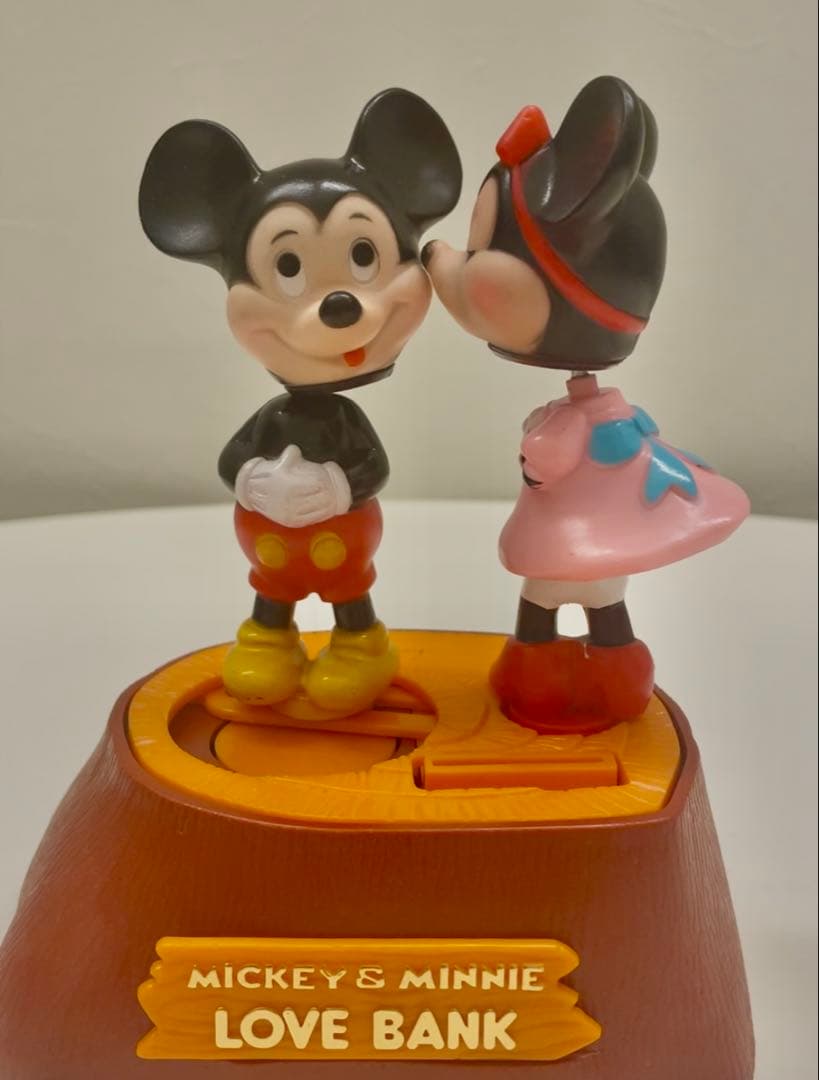 新品 ミッキー＆ミニー ラブバンク 貯金箱 ディズニー レトロ ニチテン