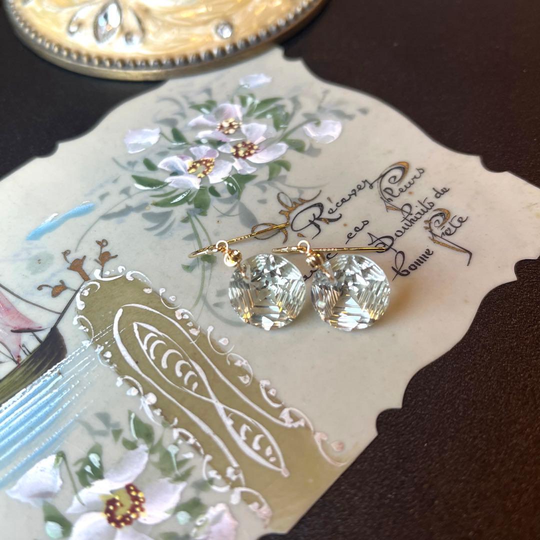 《ラスト》グリーンアメジストスターコーンケーブ＊ピアスorイヤリング