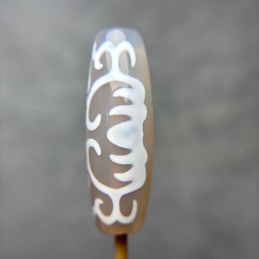 tamago瑪瑙　如意蓮花天珠　2-47 極上✨橙玉髄✨如意蓮花天珠 天然石 F* 通販 16693410｜Creema