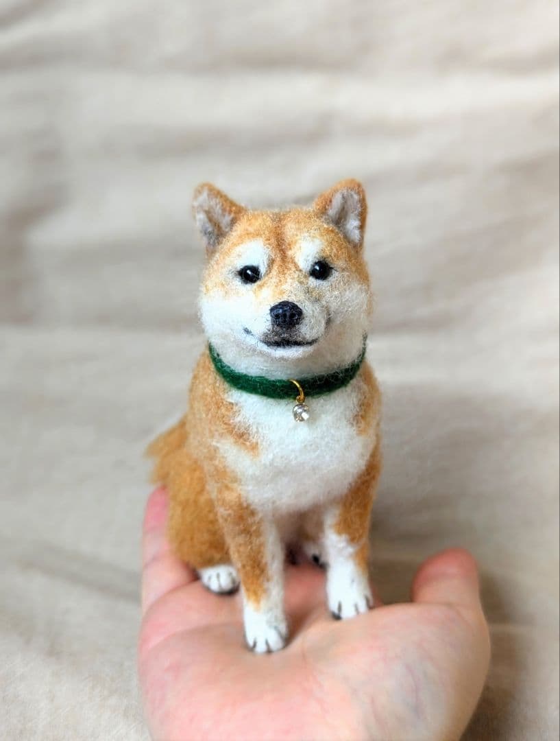 羊毛フェルト 犬 オーダー ペットロス 愛犬 そっくり Мサイズ 愛犬オーダーメイド 全身タイプ 羊毛フェルト サイズ25㎝ メモリアル