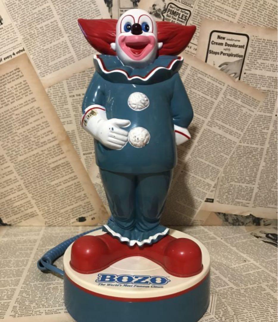 ⬛︎Bozo the Clown/Phone(80s) Vtg Bozo the Clown Telemania Phone Telephone in Original Box Most