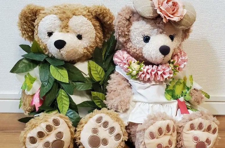ディズニー ダッフィー＆シェリーメイ アロハウェディング 友人の結婚式の際に作ったウェルカムドールが空を飛びました
