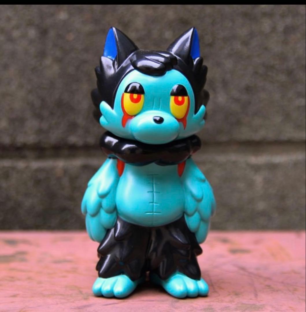 【おおかみくん デビルマンver.】ソフビ POPBOX SHIBUYA》おおかみくんソフビ『デビルマンver.』抽選販売