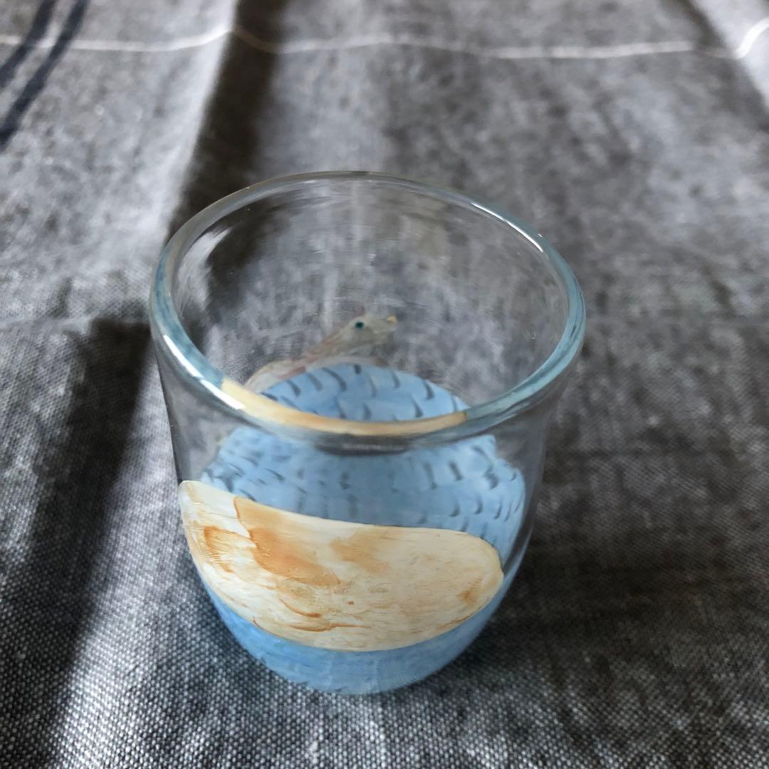 松岡装子さん　ぐいのみ　犬と月