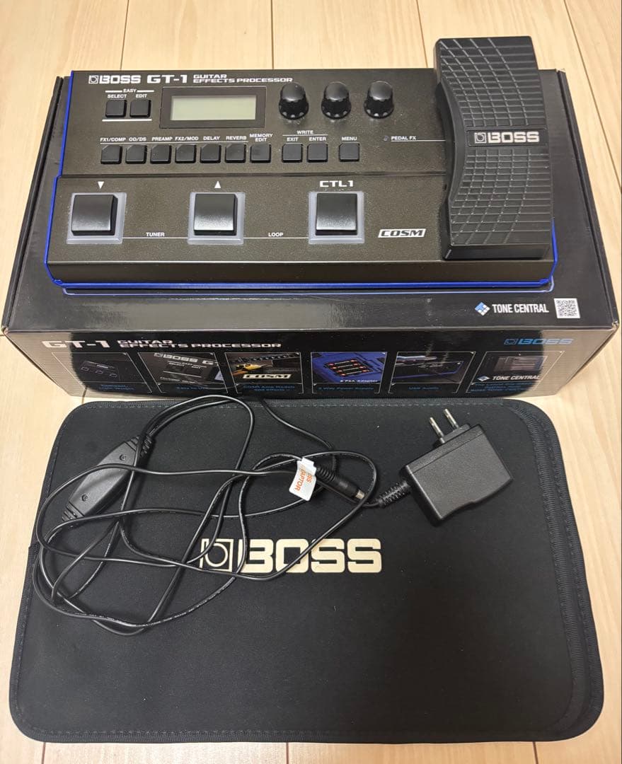 値下げ⭕️ BOSS GT-1 デジタルエフェクター　純正コード&教科書付き Amazon.co.jp: BOSS GT-1 マルチエフェクター 純正アダプター GT-1