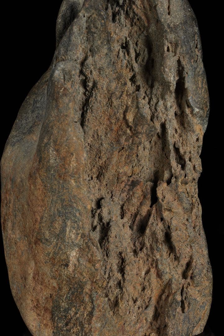 水石 自然石 立石 山景石 台座付 2.5kg 景石 盆景 盆石 飾石 観賞石