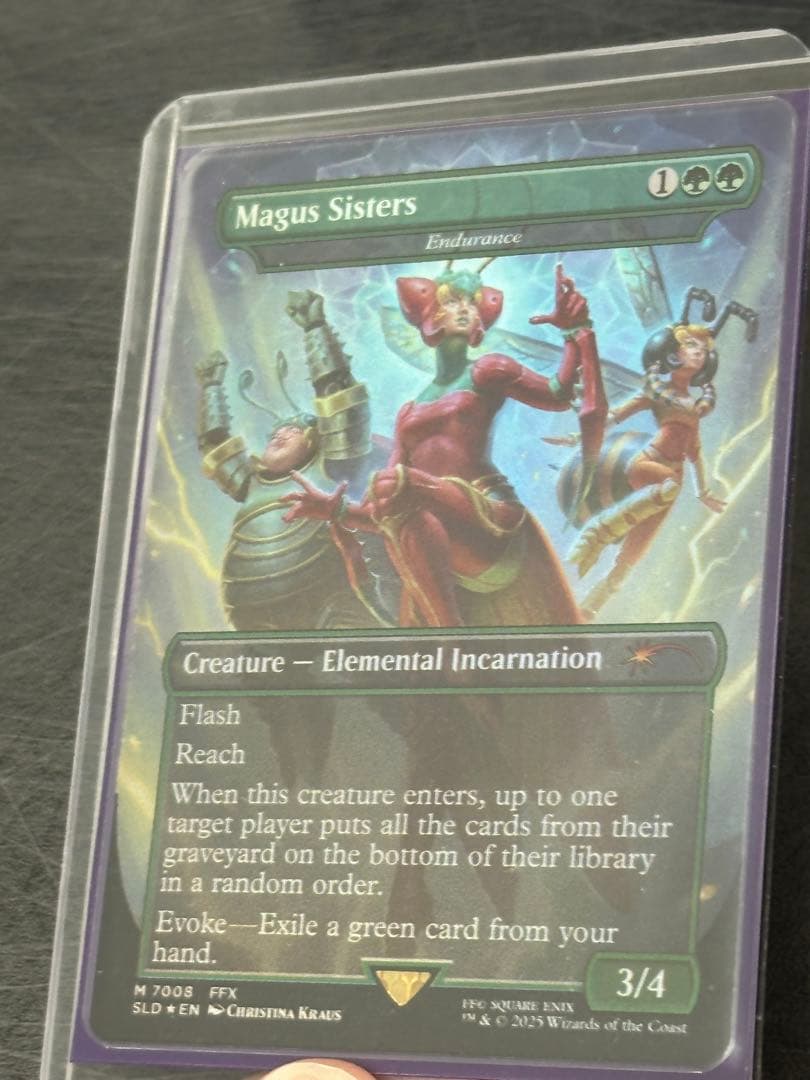 忍耐　メーガス三姉妹　英語　FOIL Mtg 「メーガス三姉妹」 (忍耐) FOIL - メルカリ
