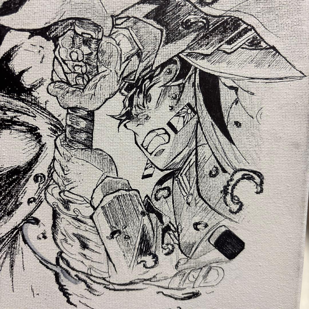 r*i様 鬼滅の刃無限城編 手描きイラスト 白黒 約30cm×20cm - メルカリ