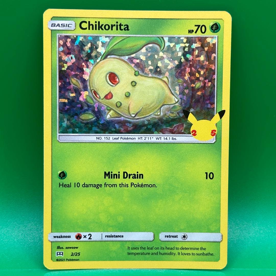 ポケモンカード 海外 マクドナルド チコリータ ホロ 25周年 プロモ