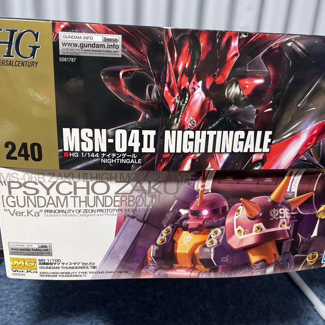 MG1/100高機動型ザクサイコ.ザクVer.Ka、HG1/144ナイチンゲール MG 1/100 高機動型ザク“サイコ・ザク” Ver．Ka （GUNDAM