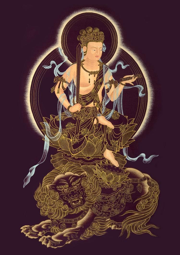 チベット仏教 仏画 A3サイズ： 297×420mm 曼荼羅 文殊菩薩 - メルカリ