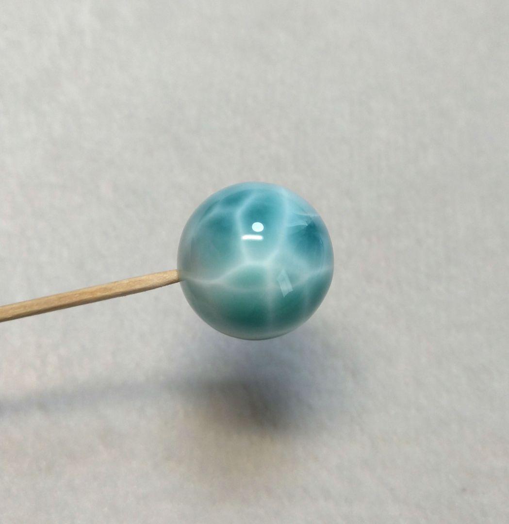 【極上,大玉】ラリマー《粒》２０㎜　ブレスレット　美品　希少　レア　No.１