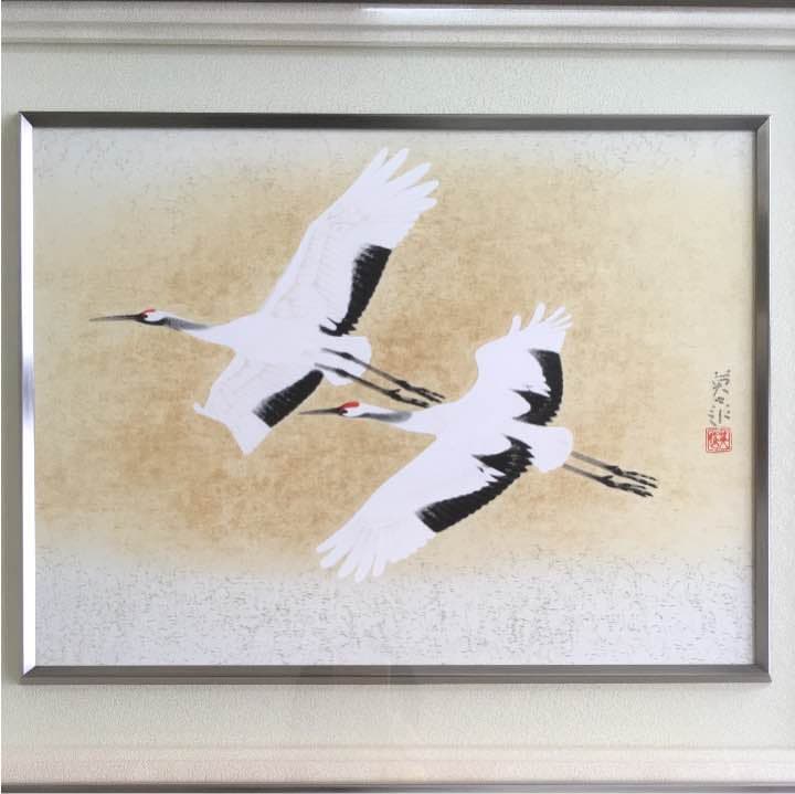 日本画家岩橋英遠の工芸画 大塚工藝社制作 翔鶴 北野美術館所蔵 限定番号有 岩橋英遠 翔鶴 | 絵画など美術品の販売と買取 | 東京・銀座 おいだ美術