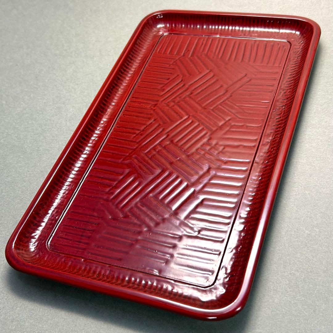 角盆 『後藤塗 香川漆器』 宗家後藤盆 朱色 讃岐漆器 お茶道具 茶道 工芸