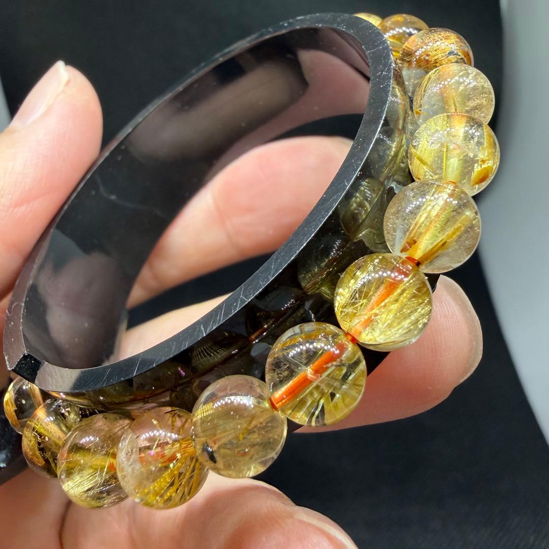 ◯ハイクオリティ ゴールド タイチン ルチル クォーツ 190 7074z