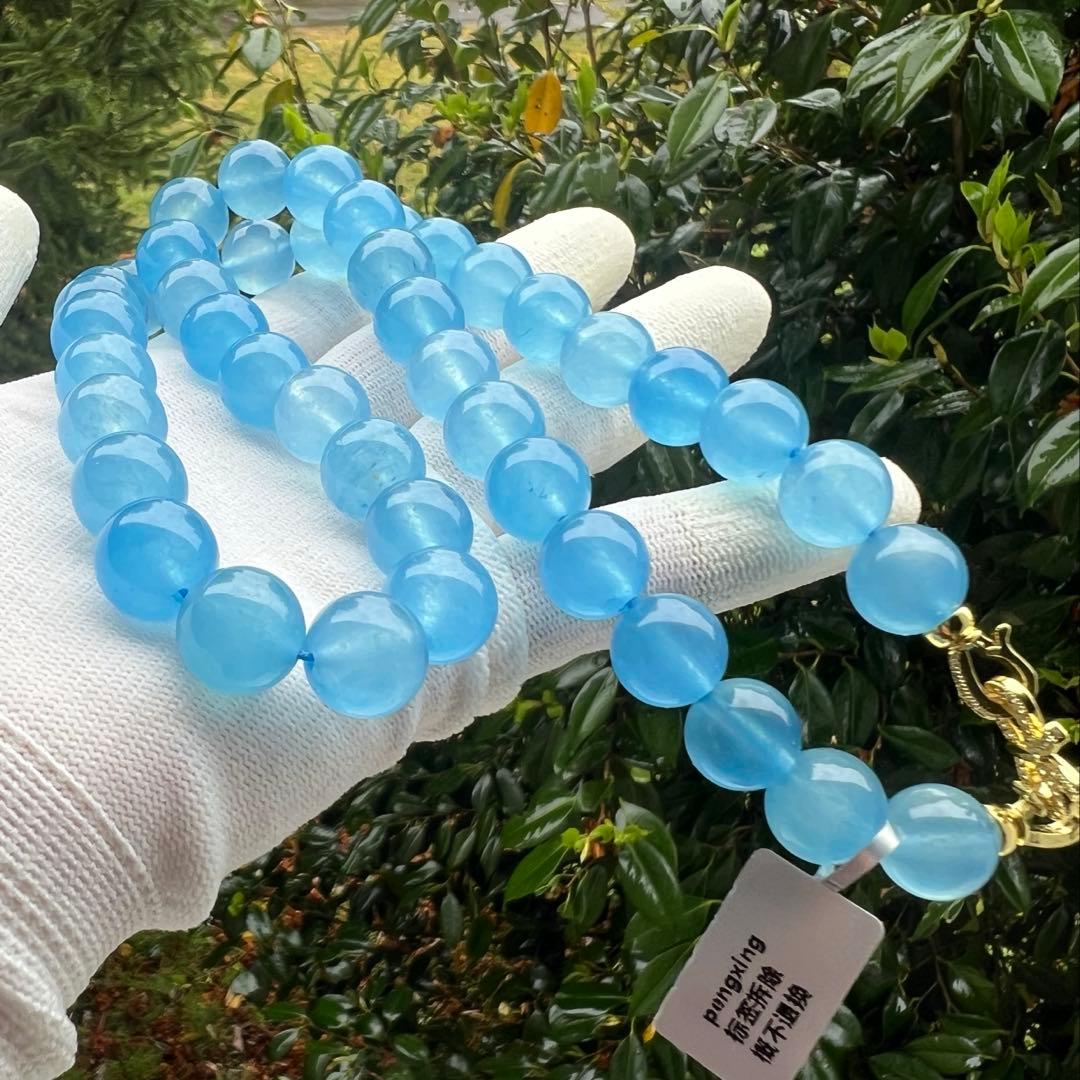 天然　高品質　アイスブルー　アクアマリンのネックレス AB1044 0b59c886e8ce2ecf3826e040b7ea1e