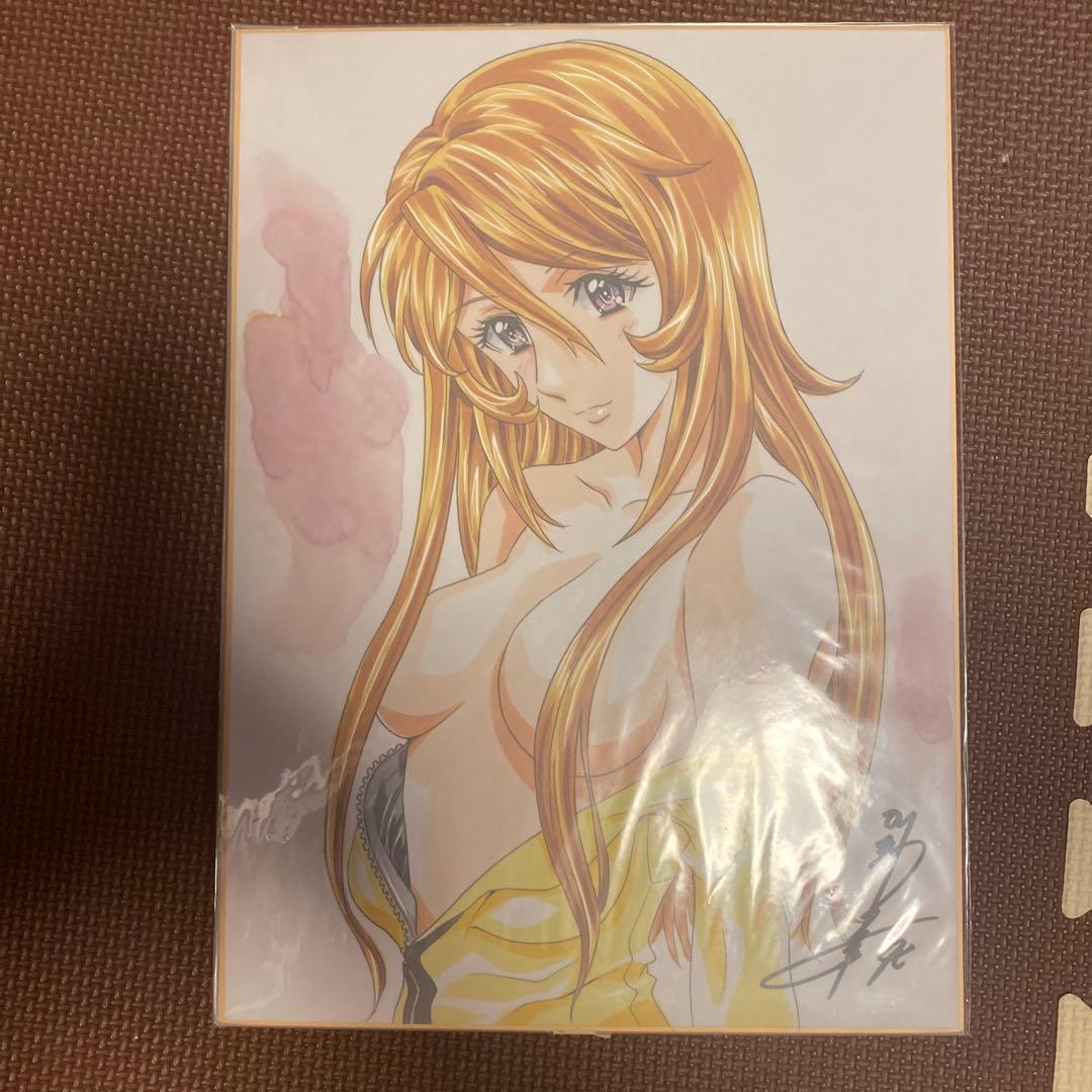 かわらじま晃直筆イラストサイン色紙　森雪 Yahoo!オークション - 【片励会】かわらじま晃 C102グッズ用 直筆イラ