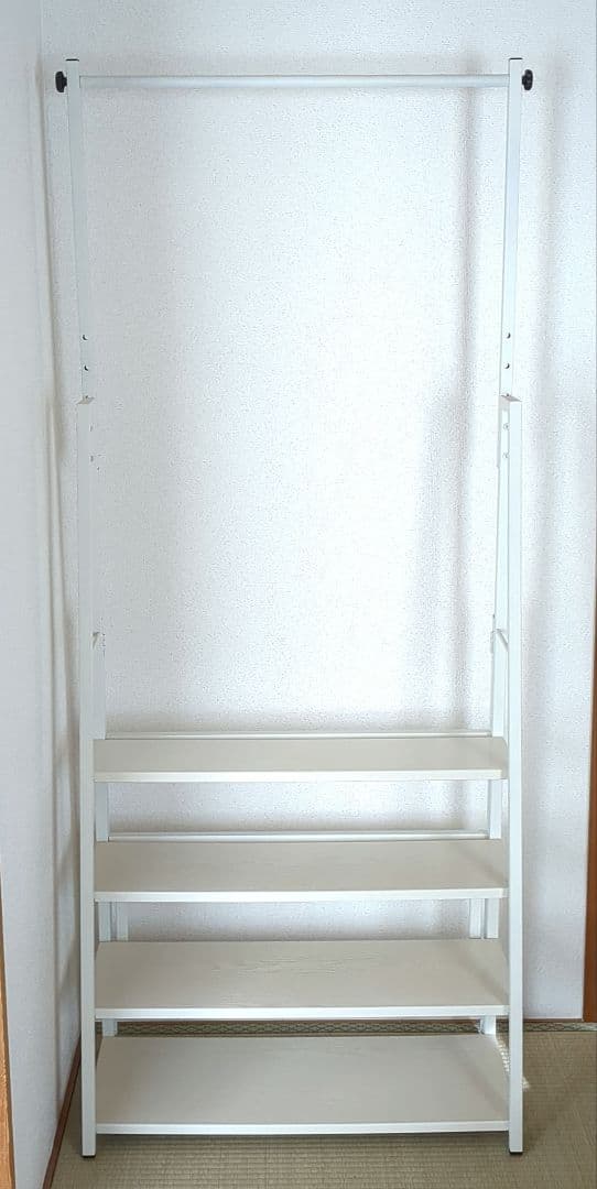 業務用ディスプレイ棚 ホワイト4段オープンシェルフ arne（アーネ） ディスプレイラック ホワイト 完成品 本棚 ラック