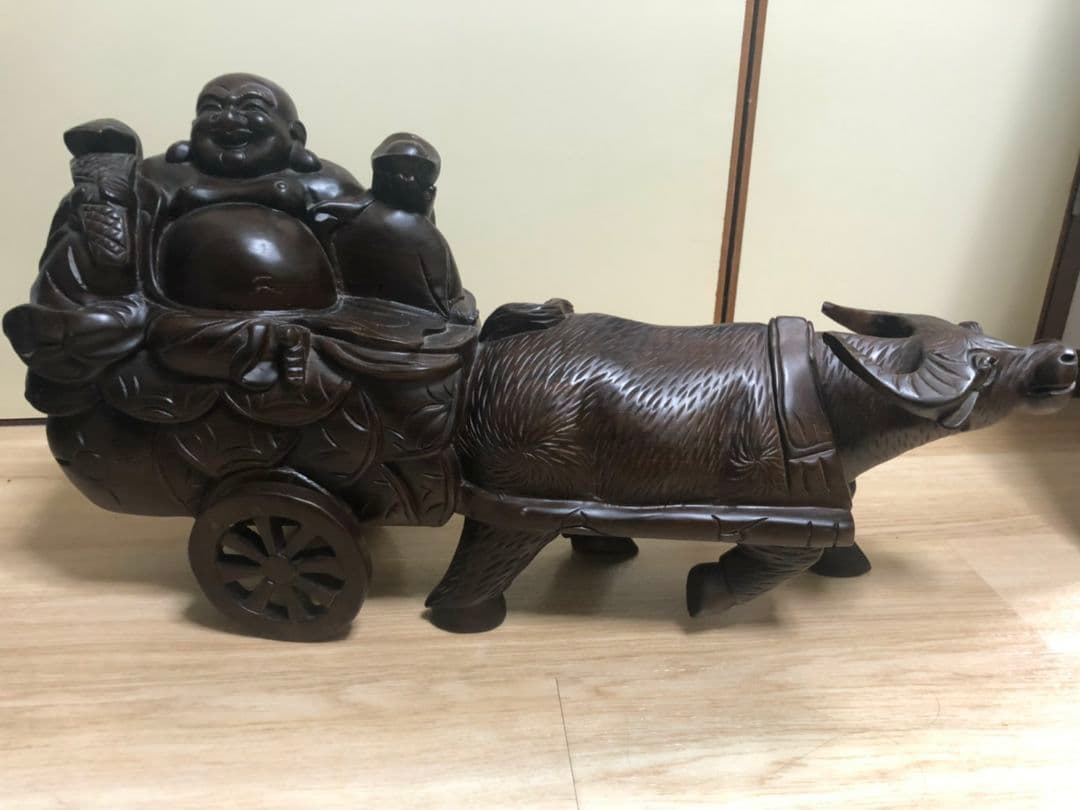 一本物手彫り布袋水牛 Amazon.co.jp: Lhyxuuk 布袋様 置物 風水グッズ 弥勒菩薩 仏像 布袋様