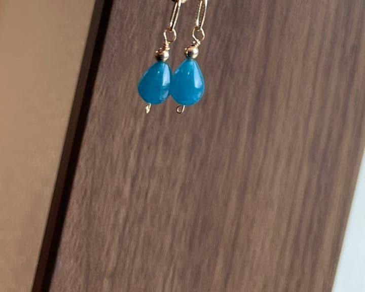 ラベンダーレピドライト月とアイオライト星のピアスチャーム·͜· ︎︎