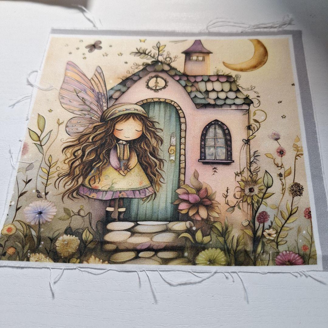 女の子パネル生地 ハンドメイド 両面パネルミニバック ハンドメイド