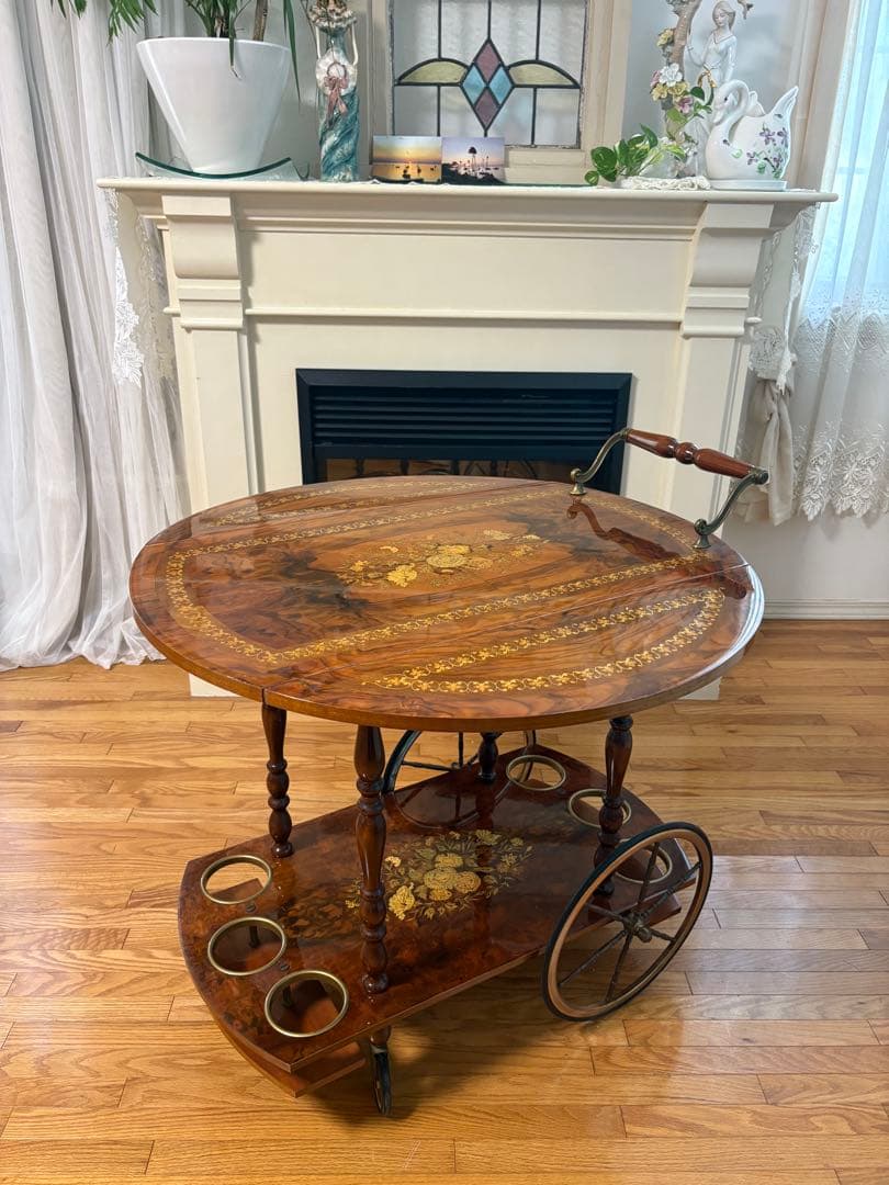 イタリア キッチンワゴン 象嵌 ヴィンテージ バタフライ - メルカリ