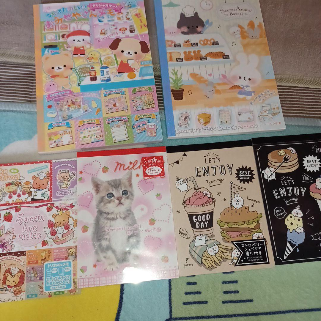 平成レトロかわいい動物とスイーツのメモ帳セット - メルカリ
