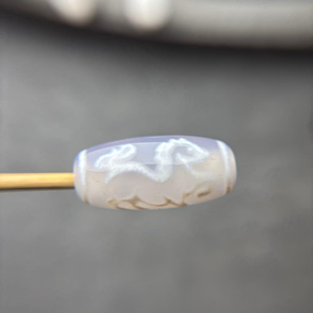 玉髄　馬如意天珠　1-210 極上✨橙玉髄✨如意蓮花天珠 天然石 F* 通販 16693410｜Creema