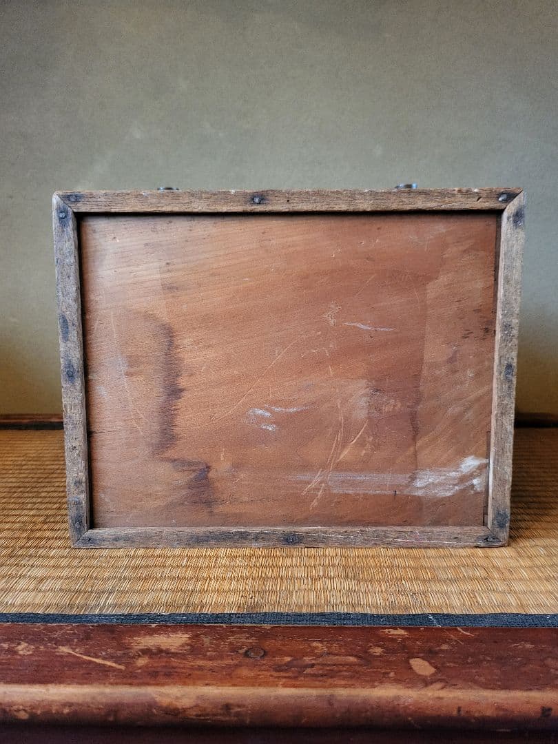 蛇腹 木製 収納 ボックス 引き出し付き ヴィンテージ アンティーク