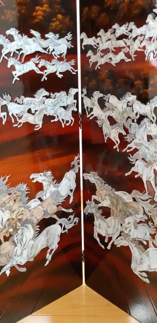 希少 螺鈿細工 馬倒成功 衝立・パーティション - メルカリ
