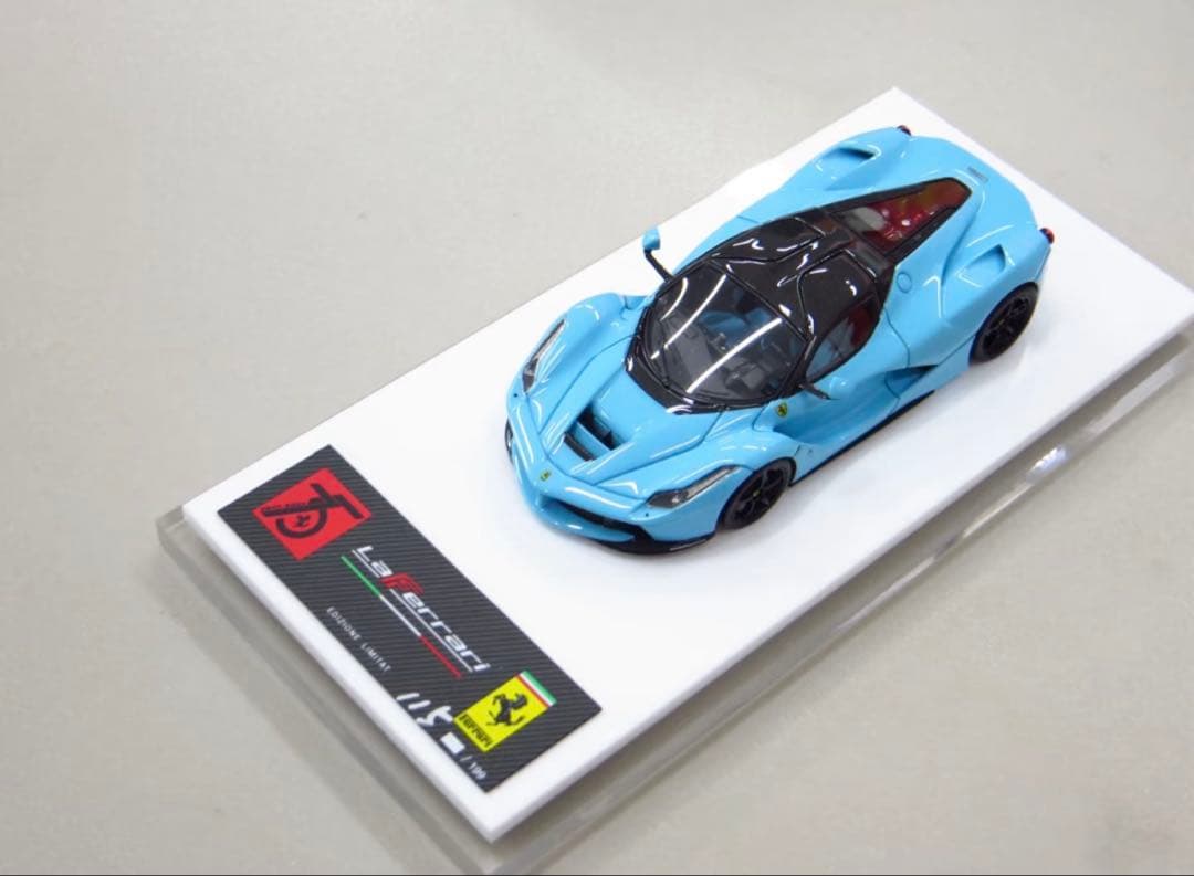 1/64 DMH フェラーリ　ラフェラーリ　Laferrari sky blue 1/64 DMH フェラーリ ラフェラーリ Laferrari sky blue - メルカリ